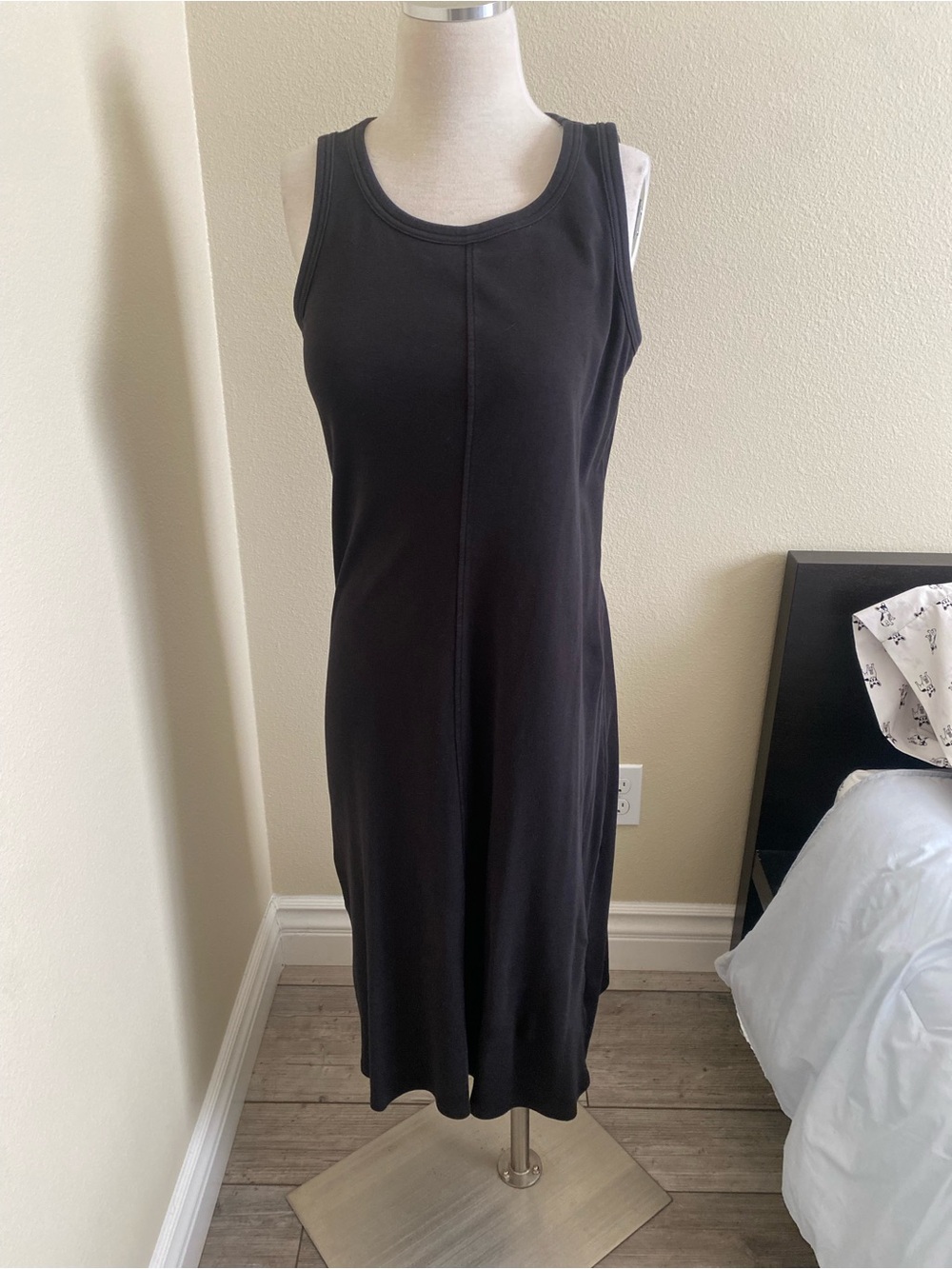 Elizabeth and James Black Tank Midi Dress